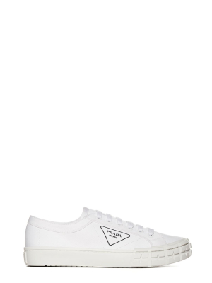 Prada Gabardine Wheel Lace-up Sneakers