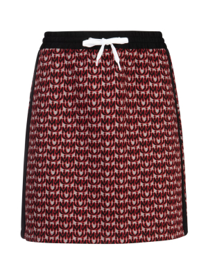 Miu Miu Monogram Knitted Drawstring Skirt