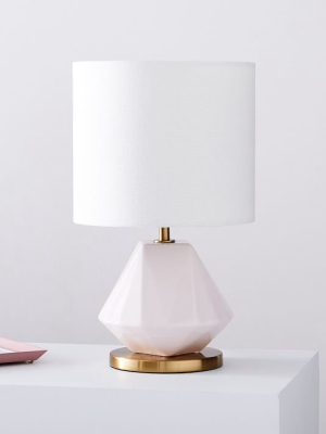 Faceted Porcelain Table Lamp - Small