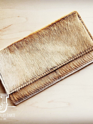 Cowhide Wallet Light Tan Brindle