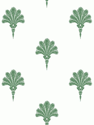 Summer Fan Wallpaper In Greenery From The Beach House Collection By Seabrook Wallcoverings