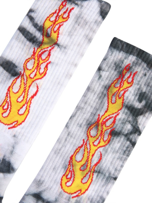 Palm Angels Flames Tie-dye Socks