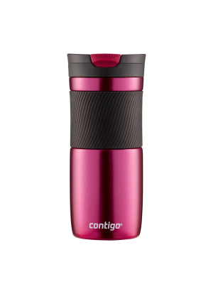 Contigo 16oz Stainless Steel Snapseal Byron Travel Mug Raspberry