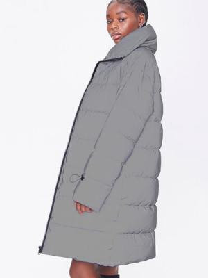 Longline Zip-up Puffer Jacket