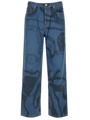 Kenzo K-tiger Printed Jeans