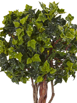 2.5ft English Ivy Artificial Tree In Metal Planter - Nearly Natural