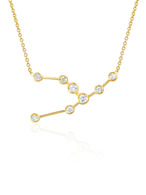 Diamond Taurus Constellation Necklace