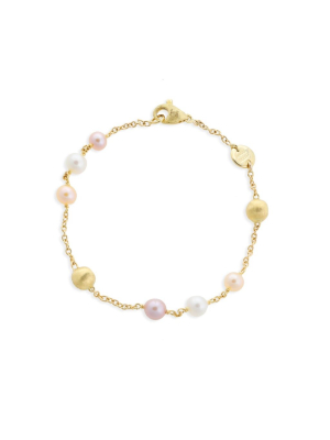 Marco Bicego® Africa Pearl Collection 18k Yellow Gold And Pearl Single Strand Bracelet