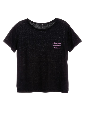 I Love You More Than Kittens [distressed Women's 'baby Tee']