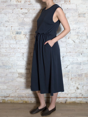 Washed Navy Jersey Alicia Dress