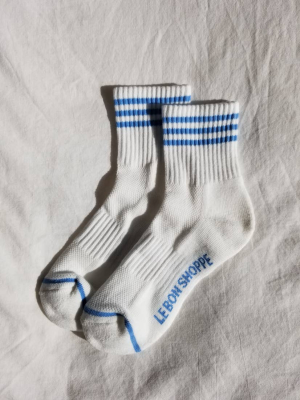 Short Striped Socks In Ivory