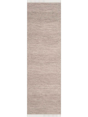 Montauk Alternating Ivory/steel Gray Runner Rug