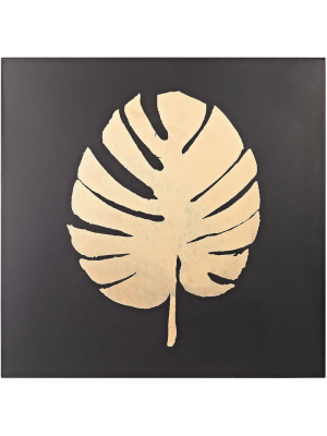 Palm Leaf Gold On Black