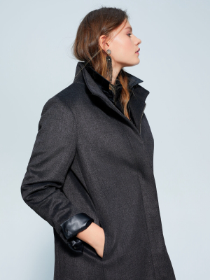 Funnel Neck Coat