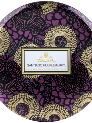 Voluspa 3 Wick Tin Candle - Santiago Huckleberry