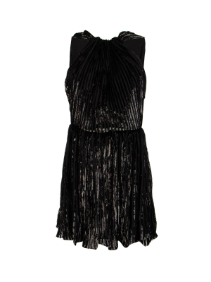 Saint Laurent Beaded Halterneck Mini Dress