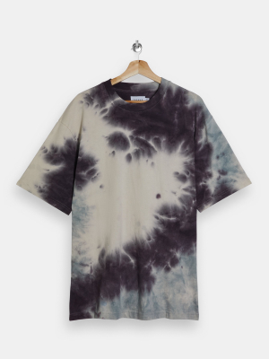 Lilac And Ecru Tie Dye T-shirt