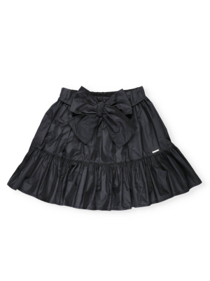 Msgm Kids Bow Detail Gathered Skirt