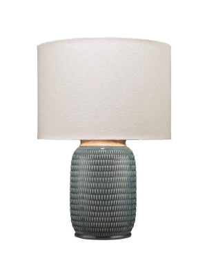 Jamie Young Graham Table Lamp In Blue Ceramic