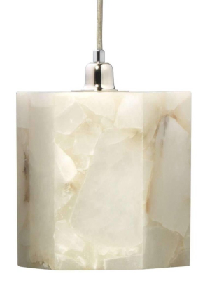 Borealis Hexagon Pendant In Alabaster