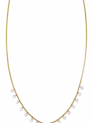 Cien 18k Yellow-gold And Diamond Drop Necklace