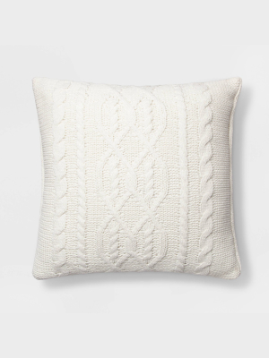 Cable Knit Chenille Throw Pillow - Threshold™