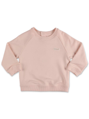 Chloé Kids Logo Embroidered Sweatshirt