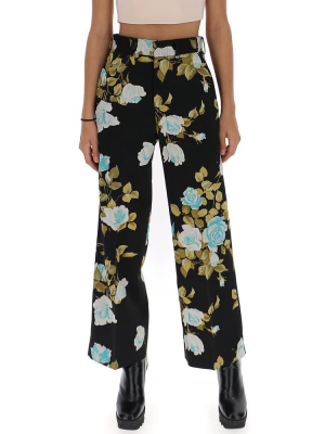 Junya Watanabe Comme Des Garçons Wide Leg Floral Trousers