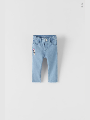 Minnie And Mickey Mouse And Daisy © Disney Slim Fit Jeans