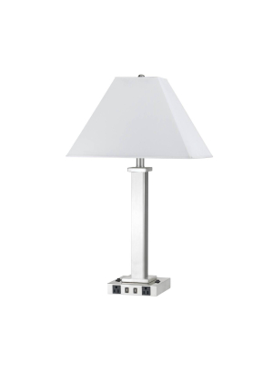 28" Metal Desk Lamp (includes Led Light Bulb) Brushed Steel - Cal Lighting