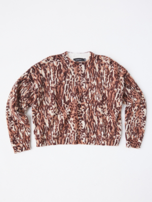 Minkpink Game On Animal Print Knit Sweater