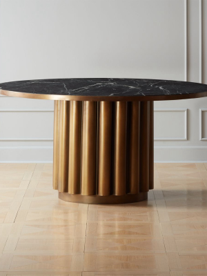 Cypher Black Marble Dining Table
