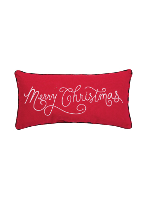 C&f Home Merry Christmas Embroidered Pillow