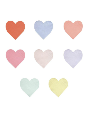 Party Palette Heart Small Napkins (x 20)