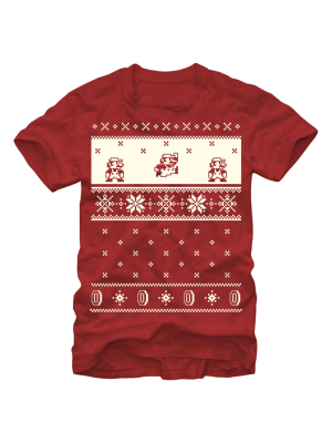 Men's Nintendo Christmas Sweater Mario T-shirt