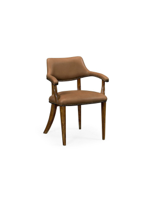 Walnut Library Arm Chair