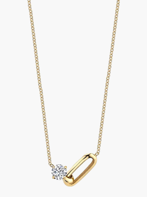 Diamond Link Pendant Necklace