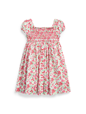 Floral Smocked Cotton Dress