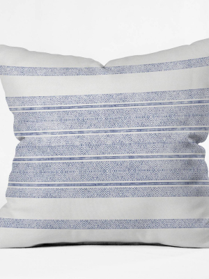 26"x26" Holli Zollinger Capri Stripes Square Throw Pillow Blue - Deny Designs