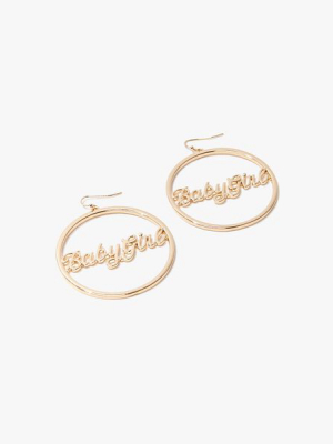 Babygirl Hoop Drop Earrings