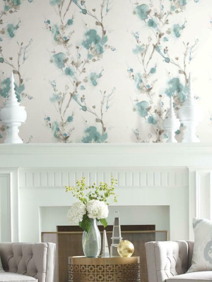 Charm Peel & Stick Wallpaper In Teal By York Wallcoverings