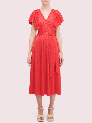 Poppy Field Jacquard Dress