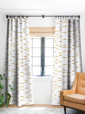 Holli Zollinger Ochre Line Single Panel Blackout Window Curtain By Deny Designs.