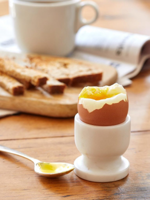 Egg Cup In White Marble