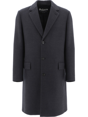 Alexander Mcqueen Single Breasted Coat