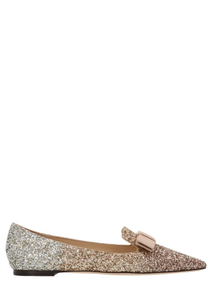 Jimmy Choo Gala Glittered Ballerina Flats