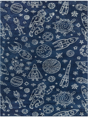 7'x5' Rockets And Planets Rug - Balta Rugs