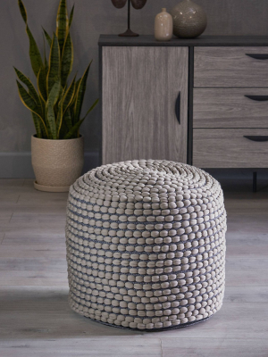 Rococco Round Pouf Ottoman - Christopher Knight Home