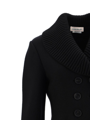 Alexander Mcqueen Flared Hem Knit Jacket