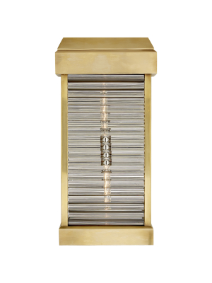 Dunmore Large Curved Glass Louver Sconce In Various Colors